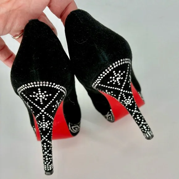 Christian Louboutin Eugenie Crystal Rhinestone Heels - Picture 9 of 14